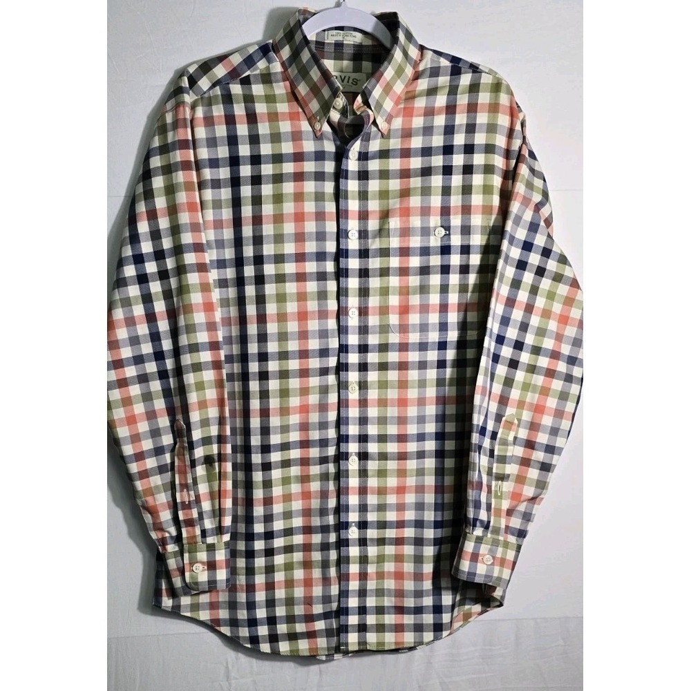Orvis Sporting Traditions Mens Size M Long Sleeve Button Down Plaid Shirt Check‎
